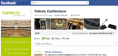 Facebook page Televic Conference
