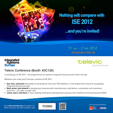 ISE 2012邀请卡